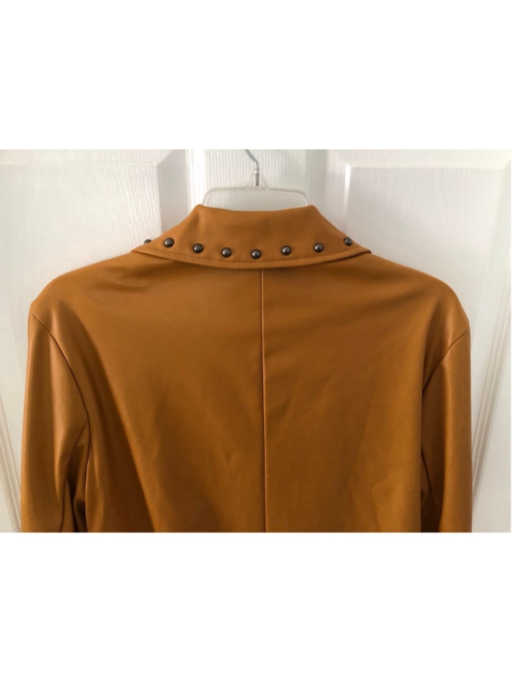 Sz M Crazy Train Studded Moto Brando Biker Style Jacket Western Punk PU Leather - Picture 8 of 12